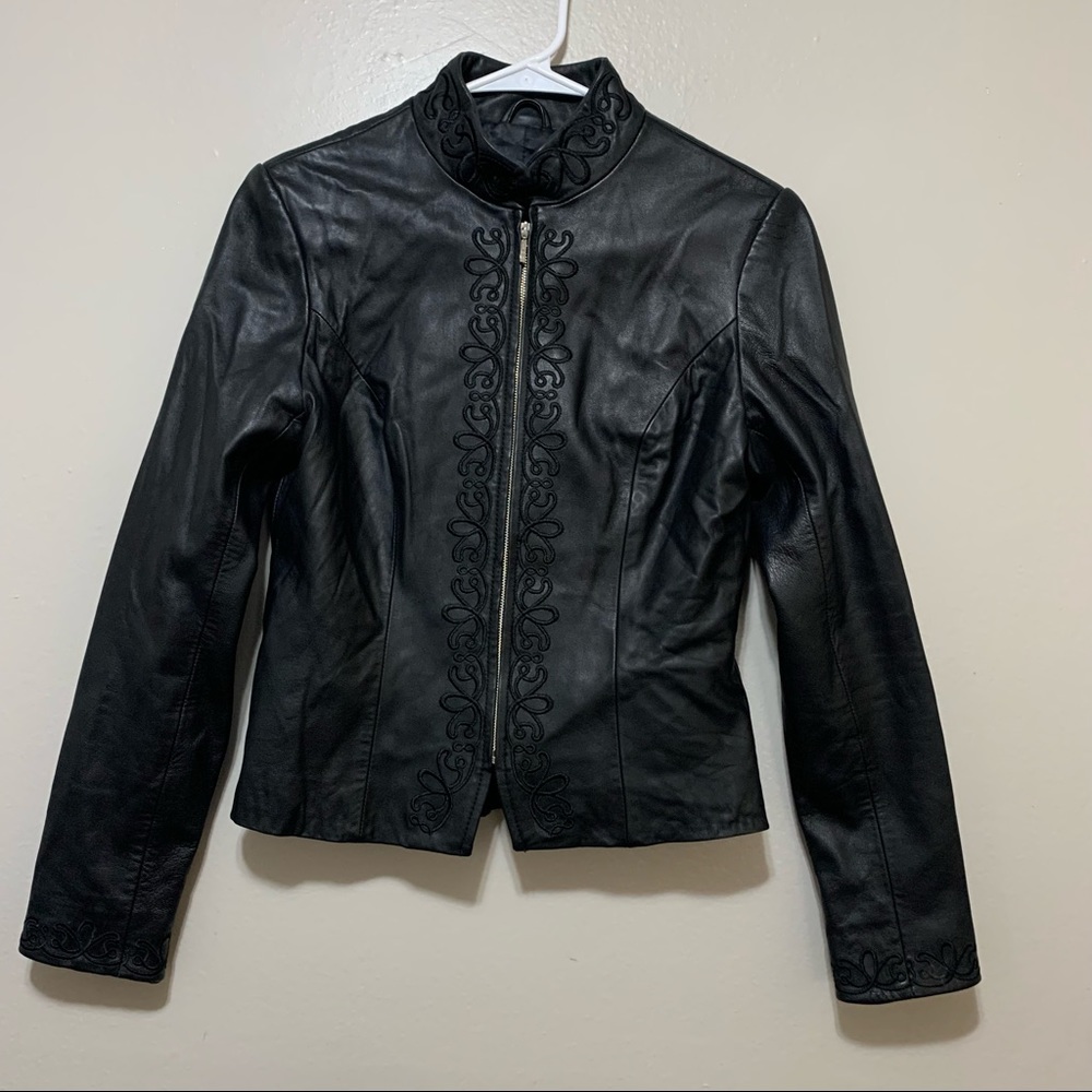 Belle Sport Genuine Leather Women’s Black Jacket